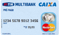 Cartão de crédito pré-pago Cartão Pré-pago TIM Multibank
