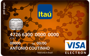 Cartão de crédito pré-pago Itaú pré-pago visa
